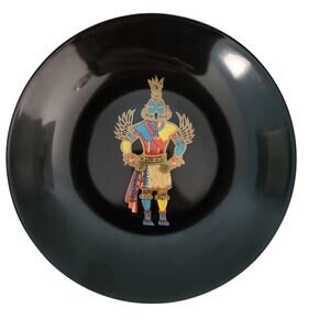 Vintage MCM Couroc Of Monterey Kachina Bowl